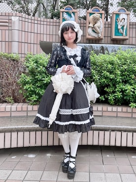 「アイテム（ジャンパースカート）」を使った、siiisaiさん（レディース・157cm）の秋コーディネート