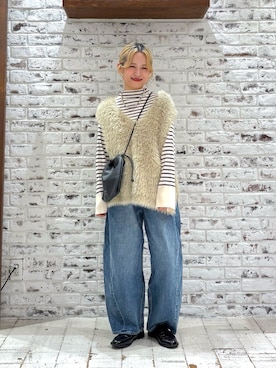 「アイテム（トップス、その他）」を使った、yukaさん（レディース・153cm）の秋コーディネート