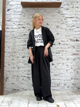 「アイテム（スラックス）」を使った、yukaさん（レディース・153cm）の秋コーディネート