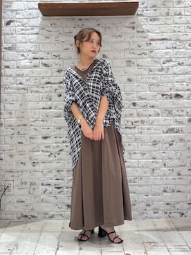 「PUAL CE CIN（ピュアルセシン）のアイテム」を使った、yukaさん（レディース・153cm）の夏コーディネート