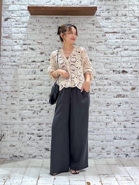 「アイテム（つなぎ/オールインワン）」を使った、yukaさん（レディース・153cm）の夏コーディネート
