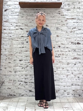 「PUAL CE CIN（ピュアルセシン）のアイテム」を使った、yukaさん（レディース・153cm）の夏コーディネート