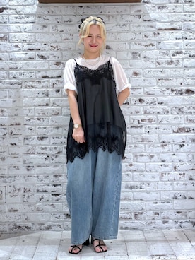 「PUAL CE CIN（ピュアルセシン）のアイテム」を使った、yukaさん（レディース・153cm）の夏コーディネート