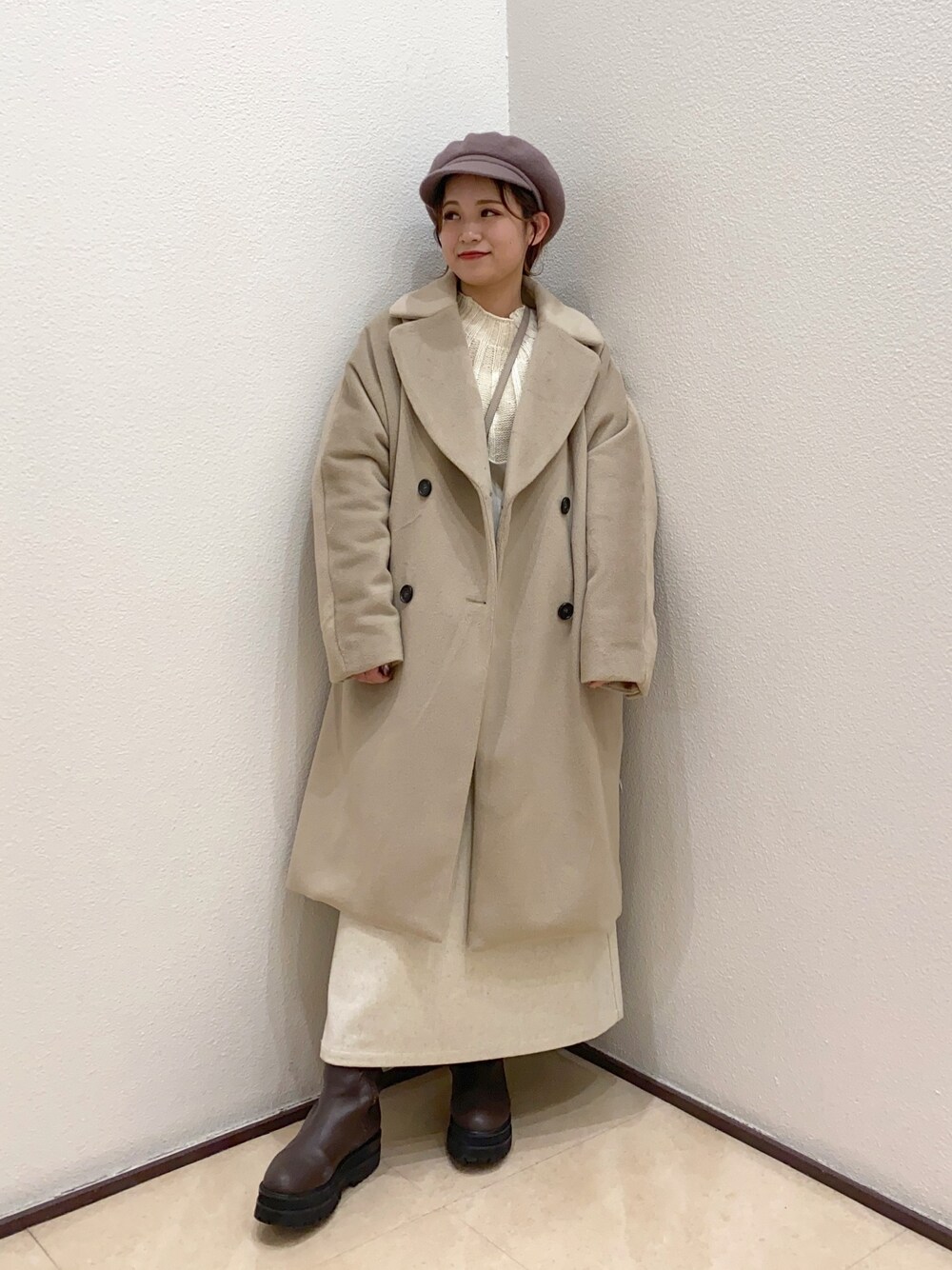 PUAL CE CIN（ピュアルセシン）の「ファンシーモッサBIG襟コート
