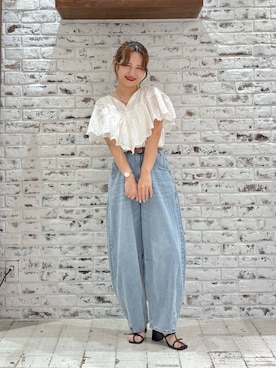 「PUAL CE CIN（ピュアルセシン）のアイテム」を使った、yukaさん（レディース・153cm）の夏コーディネート