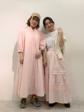 「PUAL CE CIN（ピュアルセシン）のアイテム（アンサンブル）」を使った、yukaさん（レディース・153cm）の春コーディネート