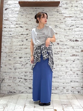 「アイテム（スカート）」を使った、yukaさん（レディース・153cm）の夏コーディネート