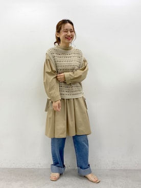 「PUAL CE CIN（ピュアルセシン）のアイテム（チュニック）」を使った、yukaさん（レディース・153cm）の秋コーディネート