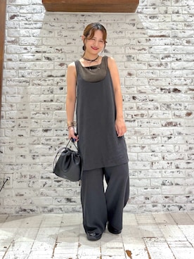 「ビスチェ」｜「アイテム（つなぎ/オールインワン）」を使った、yukaさん（レディース・153cm）の夏コーディネート