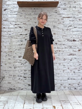 「アイテム（トートバッグ、その他）」を使った、yukaさん（レディース・153cm）の秋コーディネート