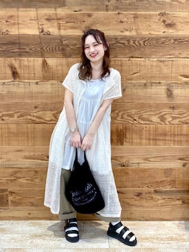 「PUAL CE CIN（ピュアルセシン）のアイテム（チュニック）」を使った、yukaさん（レディース・153cm）の夏コーディネート