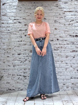 「PUAL CE CIN（ピュアルセシン）のアイテム」を使った、yukaさん（レディース・153cm）の夏コーディネート