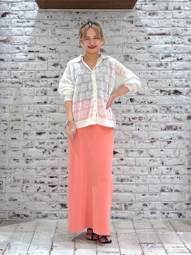 「PUAL CE CIN（ピュアルセシン）のアイテム（トップス）」を使った、yukaさん（レディース・153cm）の春コーディネート