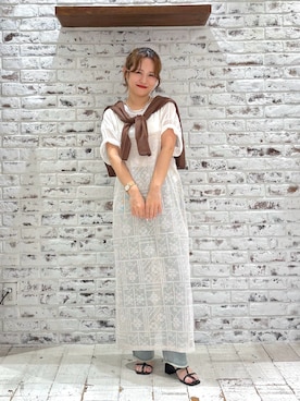「PUAL CE CIN（ピュアルセシン）のアイテム」を使った、yukaさん（レディース・153cm）の夏コーディネート