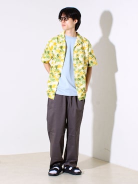 「アイテム（シャツ/ブラウス）」を使った、reさん（メンズ・173cm）の夏コーディネート
