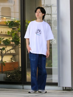 「GLOSTER（グロスター）のアイテム」を使った、reさん（メンズ・173cm）の夏コーディネート