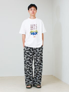 「GLOSTER（グロスター）のアイテム」を使った、reさん（メンズ・173cm）の夏コーディネート