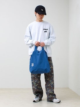 「halo commodity（ハロ　コモディティー）のアイテム（帽子）」を使った、reさん（メンズ・173cm）の春コーディネート