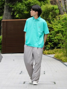 「GLOSTER（グロスター）のアイテム」を使った、reさん（メンズ・173cm）の夏コーディネート