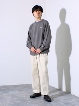 「アイテム（ニット/セーター）」を使った、reさん（メンズ・173cm）の夏コーディネート