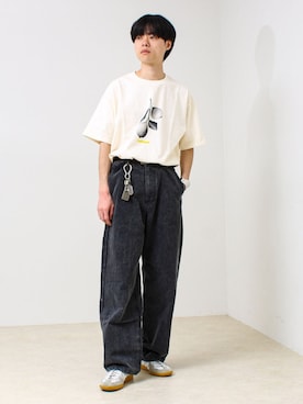 「GLOSTER（グロスター）のアイテム」を使った、reさん（メンズ・173cm）の春コーディネート