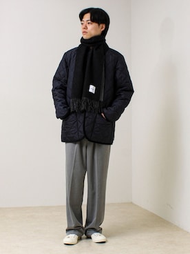 「アイテム（マフラー）」を使った、reさん（メンズ・173cm）の冬コーディネート