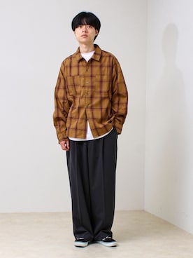 「GLOSTER（グロスター）のアイテム」を使った、reさん（メンズ・173cm）の春コーディネート