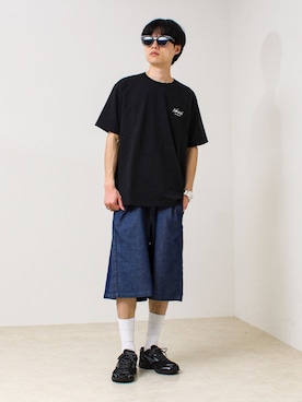 「GLOSTER（グロスター）のアイテム」を使った、reさん（メンズ・173cm）の夏コーディネート