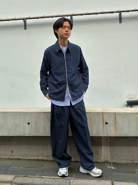 「GLOSTER（グロスター）のアイテム（トップス）」を使った、reさん（メンズ・173cm）の春コーディネート