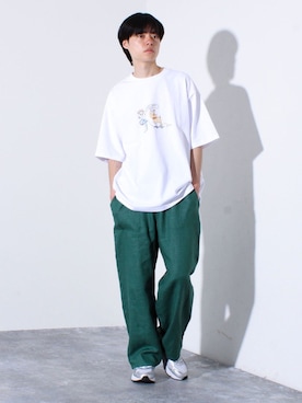 「GLOSTER（グロスター）のアイテム」を使った、reさん（メンズ・173cm）の夏コーディネート