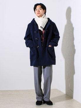 「アイテム（ダッフルコート）」を使った、reさん（メンズ・173cm）の秋コーディネート