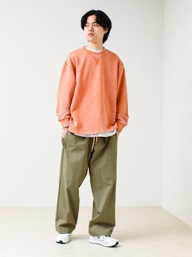 「GLOSTER（グロスター）のアイテム（パンツ）」を使った、reさん（メンズ・173cm）の冬コーディネート