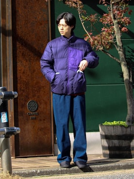 「アウトドアミックス」｜「アイテム（ダウンジャケット/コート）」を使った、reさん（メンズ・173cm）の秋コーディネート