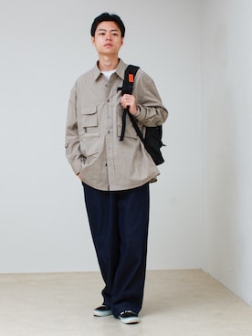 「UNIVERSAL OVERALL（ユニバーサルオーバーオール）のアイテム」を使った、reさん（メンズ・173cm）の夏コーディネート