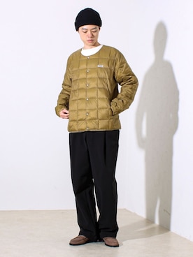 「アイテム（ダウンジャケット/コート）」を使った、reさん（メンズ・173cm）の秋コーディネート