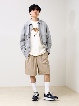 「GLOSTER（グロスター）のアイテム（トップス）」を使った、reさん（メンズ・173cm）の春コーディネート