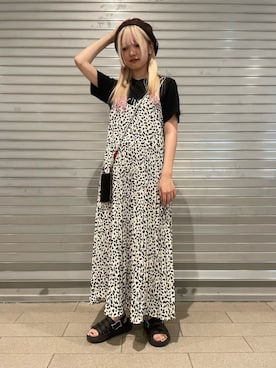 「LVEU.（ラブユ.）のアイテム」を使った、YUIさん（レディース・157cm）の夏コーディネート
