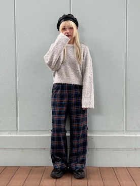 「arth」｜「アイテム（ハンチング/ベレー帽）」を使った、YUIさん（レディース・157cm）の秋コーディネート