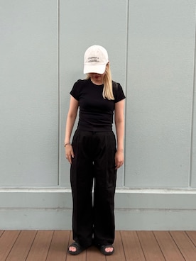 「Chapeau d' O（シャポードオー）のアイテム」を使った、YUIさん（レディース・157cm）の夏コーディネート