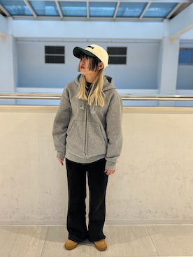 「OVERRIDE（オーバーライド）のアイテム」を使った、YUIさん（レディース・157cm）の冬コーディネート