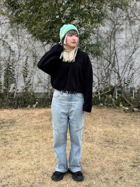 「arth（アース）のアイテム（帽子）」を使った、YUIさん（レディース・157cm）の冬コーディネート