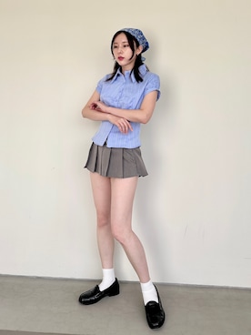 「ミニスカート」｜ENLIKEスタッフさん（骨格ウェーブ・レディース・163cm）の夏コーディネート