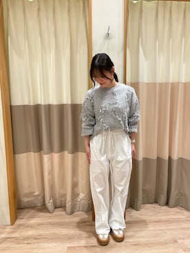 「Samansa Mos2 blue（サマンサモスモスブルー）のアイテム（スニーカー）」を使った、takaさん（レディース・156cm）の春コーディネート