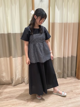 「Samansa Mos2 blue（サマンサモスモスブルー）のアイテム（ベスト）」を使った、takaさん（レディース・156cm）の夏コーディネート