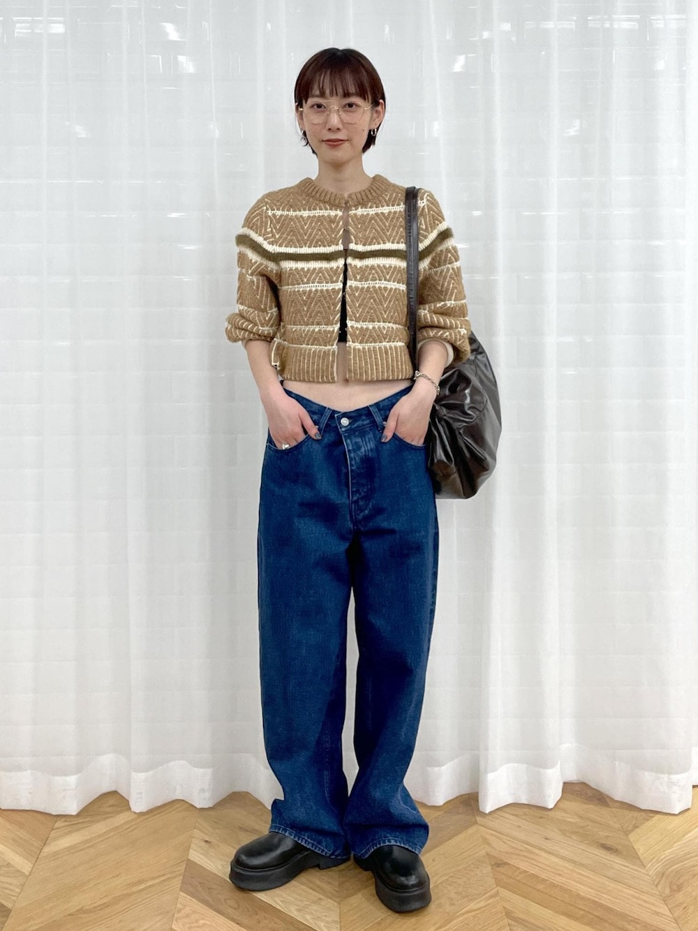 nagisa×7×AER 】WIDE STRAIGHT DENIM JEANSを使った人気