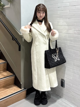 「アイテム（トートバッグ）」を使った、Risatoさん（レディース・159cm）の秋コーディネート