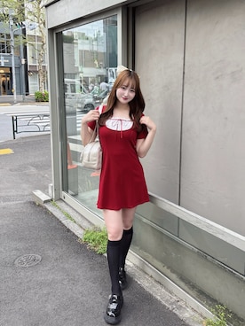 「OLIVE des OLIVE（オリーブデオリーブ）のアイテム」を使った、Risatoさん（骨格ウェーブ・レディース・159cm）の春コーディネート