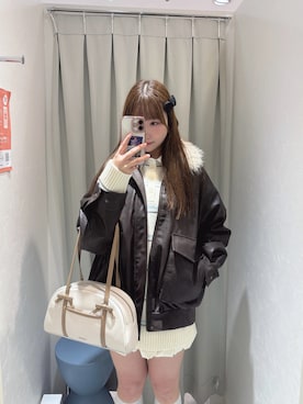 「アイテム（ブルゾン）」を使った、Risatoさん（レディース・159cm）の秋コーディネート