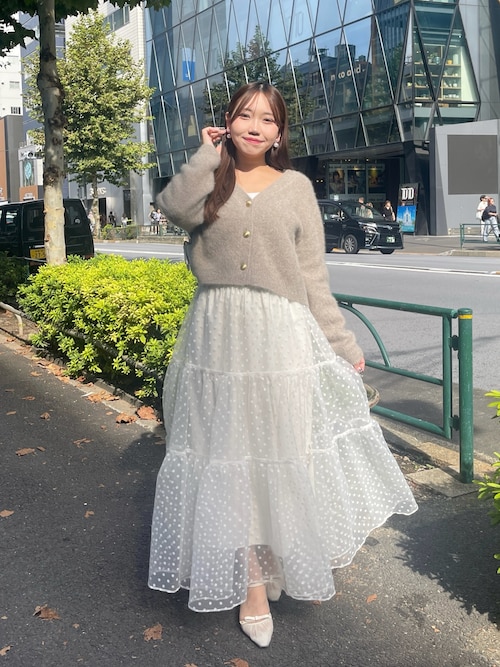 セール】【上質・ふわふわ】ヘアリーヤーンメタルボタンカーディガン