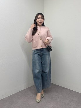 「ピンクニット」｜Rikoさん（レディース・158cm）の秋コーディネート